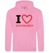 Женская толстовка (худи) Love Citroen Розовый фото