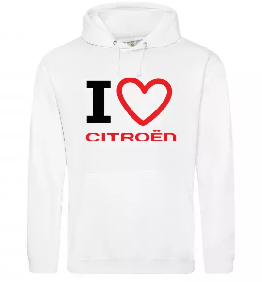 Жіноча толстовка (худі) Love Citroen Білий фото