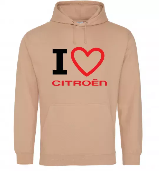 Жіноча толстовка (худі) Love Citroen Пісочний фото