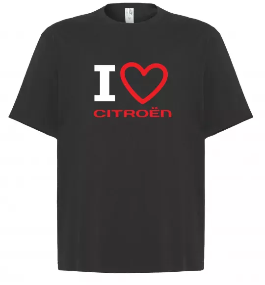 Футболка Оверсайз Love Citroen Чорний фото