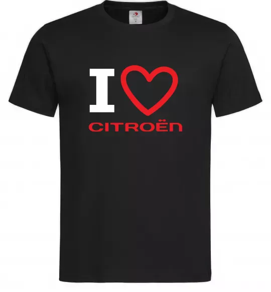 Чоловіча футболка Love Citroen Чорний фото