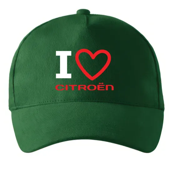 Кепка Love Citroen Темно-зелений фото
