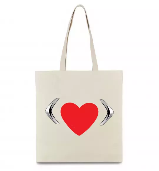 Еко-сумка Citroen heart Бежевий фото