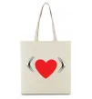 Еко-сумка Citroen heart Бежевий фото