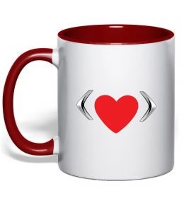Чашка с цветной ручкой Citroen heart