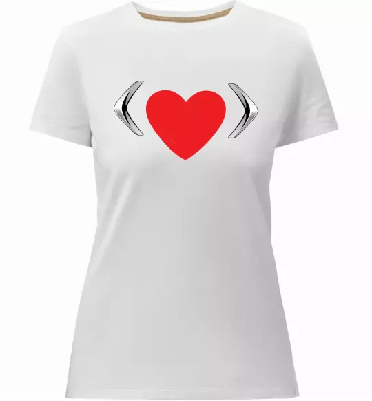 Жіноча преміум футболка Citroen heart Білий фото