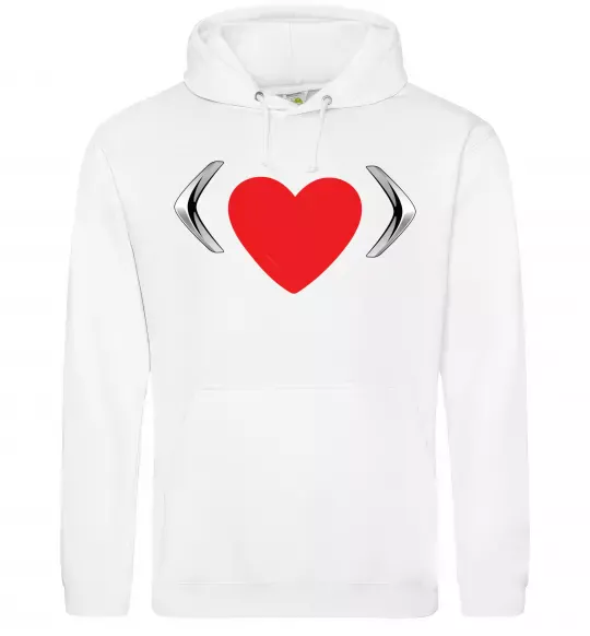Чоловіча толстовка (худі) Citroen heart Білий фото