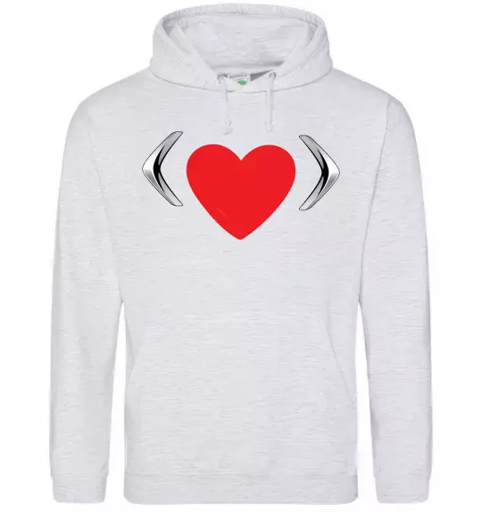 Жіноча толстовка (худі) Citroen heart Сірий меланж фото