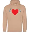 Жіноча толстовка (худі) Citroen heart Пісочний фото
