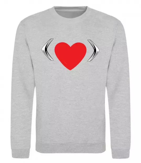 Світшот Citroen heart Сірий меланж фото