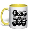 Чашка з кольоровою ручкою Rammstein Сонячно жовтий фото