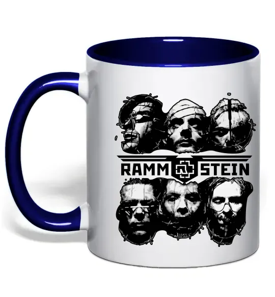 Чашка з кольоровою ручкою Rammstein Глибокий темно-синій фото