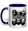Чашка з кольоровою ручкою Rammstein Глибокий темно-синій фото