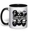 Чашка з кольоровою ручкою Rammstein Чорний фото