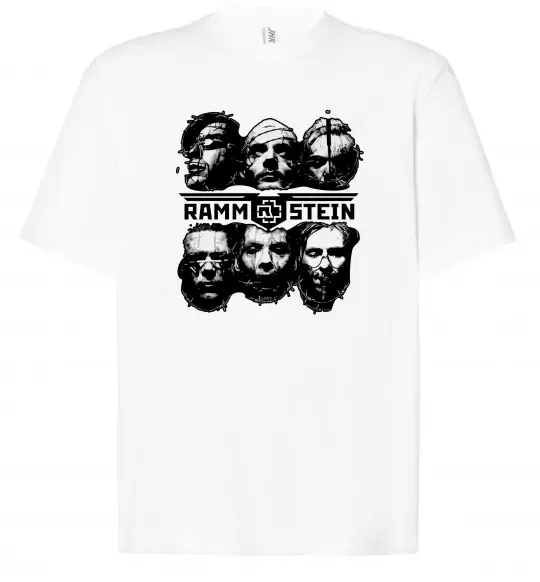 Футболка Оверсайз Rammstein Білий фото