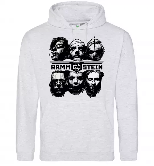 Жіноча толстовка (худі) Rammstein Сірий меланж фото