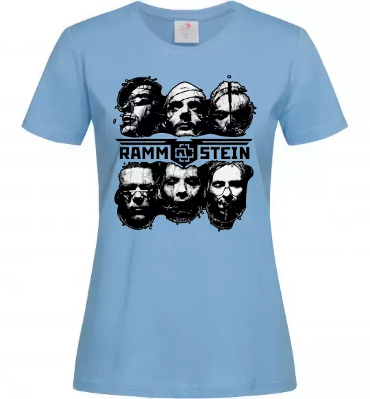 Жіноча футболка Rammstein Блакитний фото