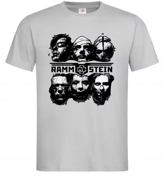 Чоловіча футболка Rammstein Сірий фото