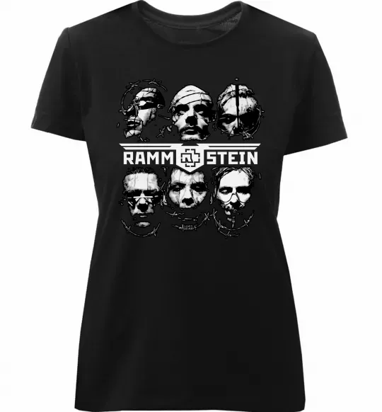 Жіноча преміум футболка Rammstein Чорний фото