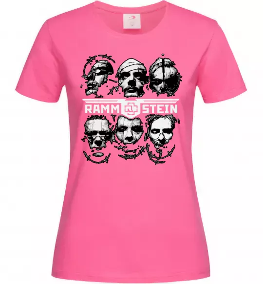 Жіноча футболка Rammstein Яскраво-рожевий фото
