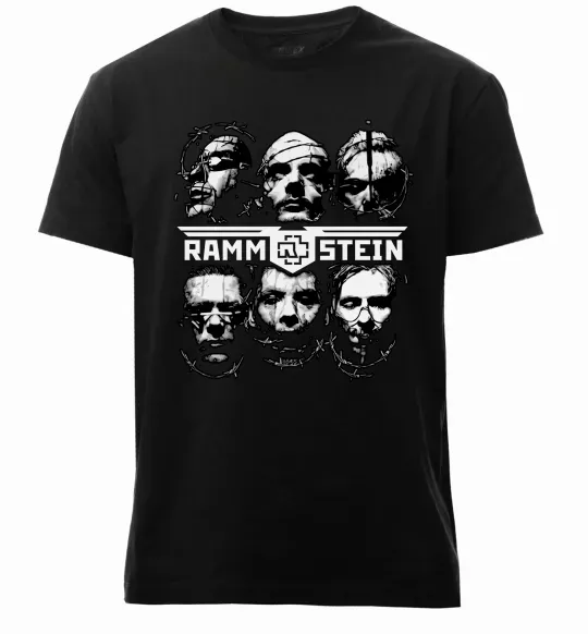Чоловіча преміум футболка Rammstein Чорний фото