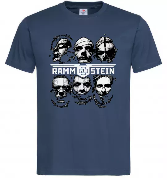 Чоловіча футболка Rammstein Темно-синій фото