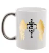 Чашка с цветной ручкой Rammstein wings Серебро Чашка с цветной ручкой Rammstein wings Серебро фото