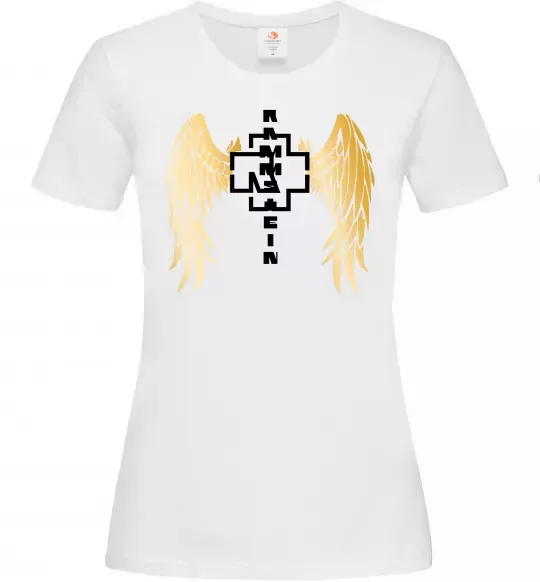 Жіноча футболка Rammstein wings Білий фото