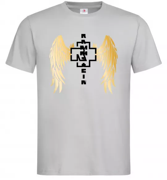 Чоловіча футболка Rammstein wings Сірий фото