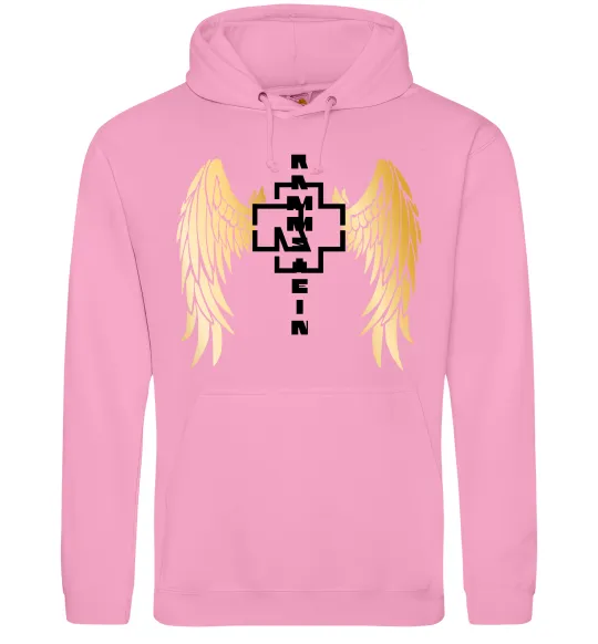 Мужская толстовка (худи) Rammstein wings Розовый фото