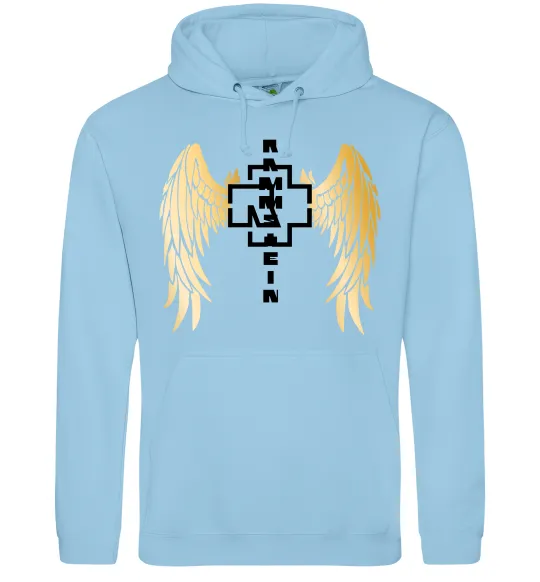 Женская толстовка (худи) Rammstein wings Голубой фото