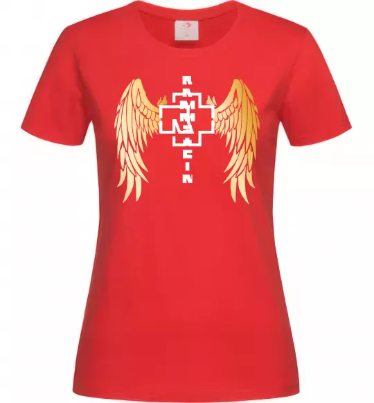 Жіноча футболка Rammstein wings Червоний фото