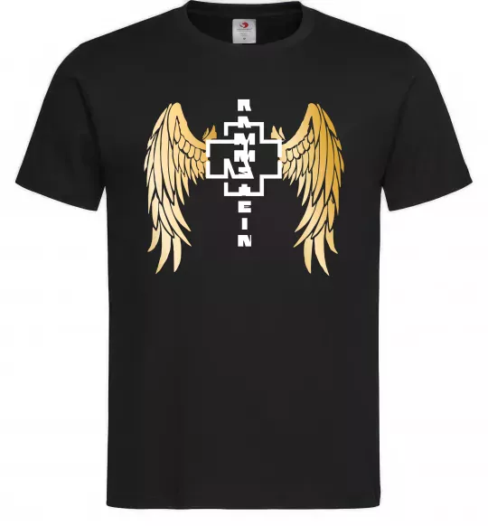 Чоловіча футболка Rammstein wings Чорний фото