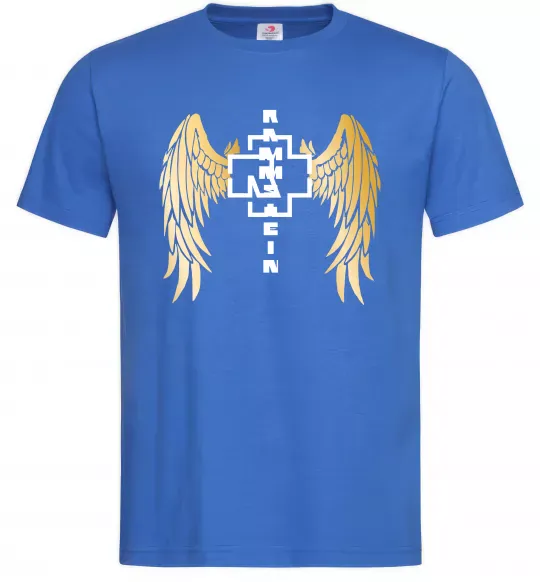 Чоловіча футболка Rammstein wings Яскраво-синій фото