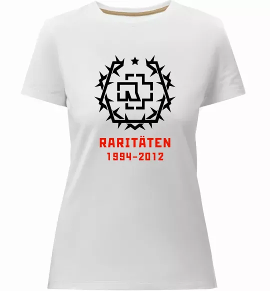 Женская премиум футболка Rammstein Raritaten Белый фото
