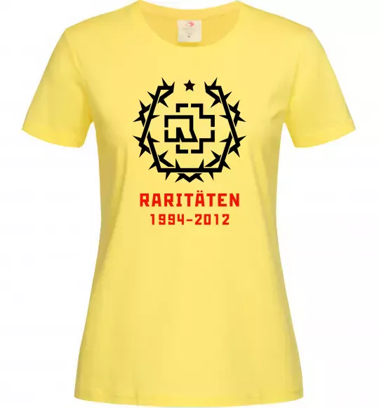 Жіноча футболка Rammstein Raritaten Лимонний фото