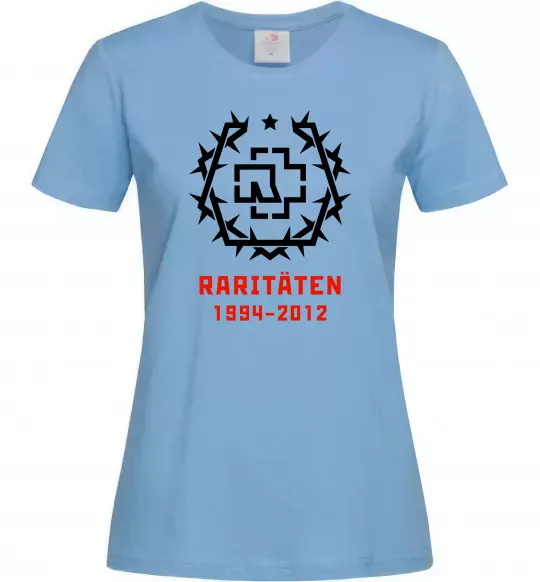Жіноча футболка Rammstein Raritaten Блакитний фото