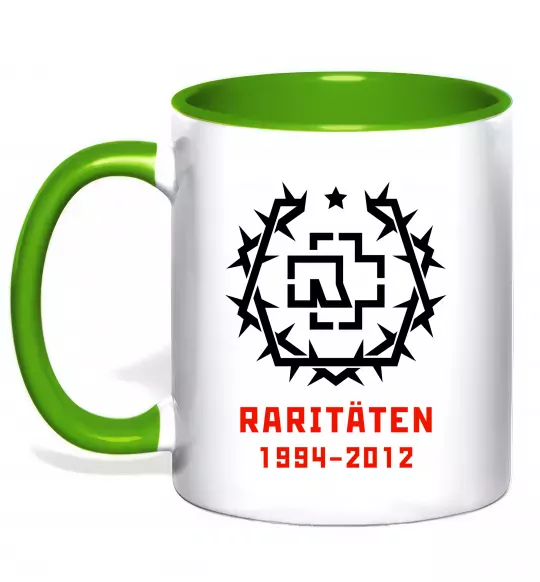 Чашка з кольоровою ручкою Rammstein Raritaten Зелений фото
