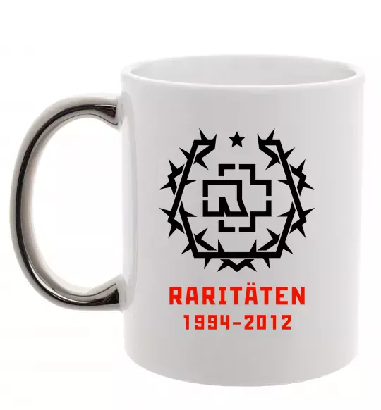 Чашка з кольоровою ручкою Rammstein Raritaten Срібло фото