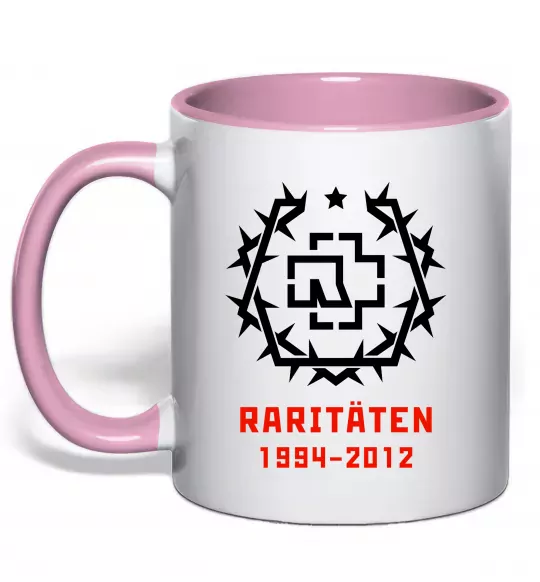 Чашка з кольоровою ручкою Rammstein Raritaten Ніжно рожевий фото