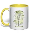 Чашка с цветной ручкой Rammstein Radio Солнечно желтый фото