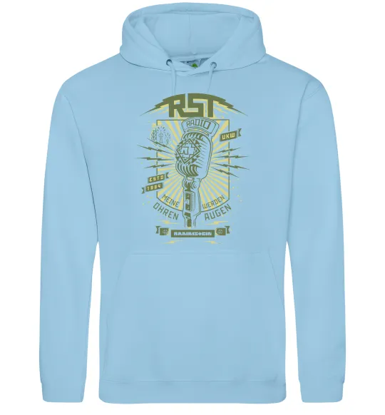 Чоловіча толстовка (худі) Rammstein Radio Блакитний фото