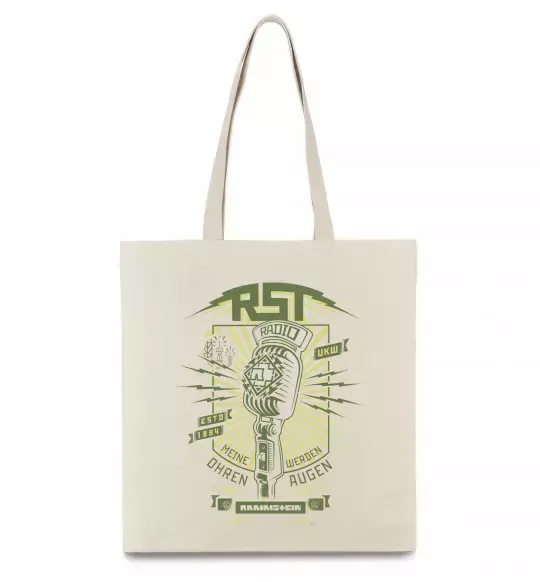 Еко-сумка Rammstein Radio Бежевий фото