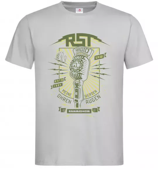Чоловіча футболка Rammstein Radio Сірий фото
