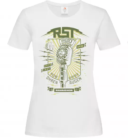 Женская футболка Rammstein Radio Белый фото