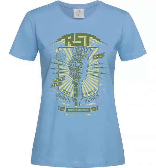 Женская футболка Rammstein Radio Голубой фото