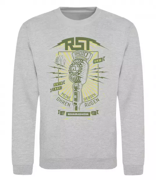 Свитшот Rammstein Radio Серый меланж фото