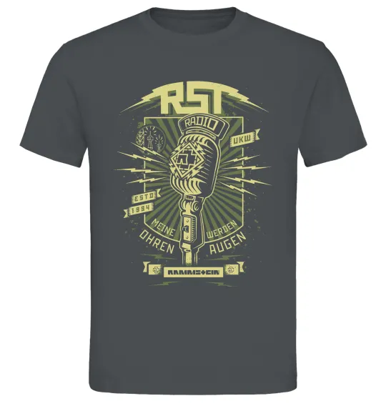 Чоловіча футболка Rammstein Radio Графіт фото
