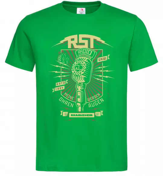 Чоловіча футболка Rammstein Radio Зелений фото