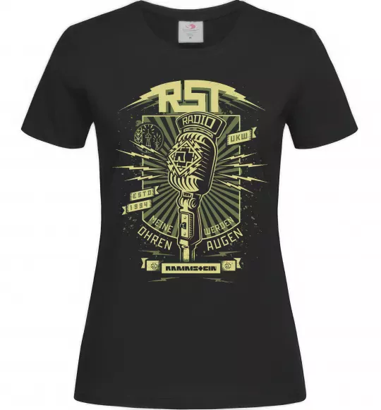 Женская футболка Rammstein Radio Черный фото